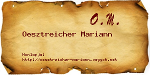 Oesztreicher Mariann névjegykártya